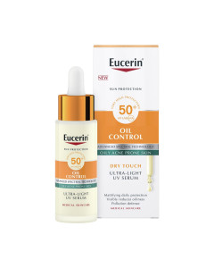 Eucerin Sun Oil Control UV serum SPF50+ 30 ml - kombinira vrlo visoku UVB/UVA zaštitu te zaštitu od plave svjetlosti i onečišćenja u ultra-laganoj, matirajućoj formuli.