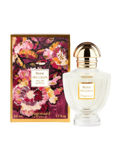Fragonard REINE DES CŒURS EAU DE PARFUM 50 ml - gornje note voćne breskve i ružičastog papra u zrnu, srednje note prožete su cvijetom naranče, ruže i ylang-ylanga.