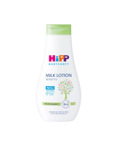 HiPP Babysanft Losion mlijeko 350 ml - nježno njeguje, hidratizira kožu i brzo se upija, pogodan je za osjetljivu dječju kožu od rođenja.