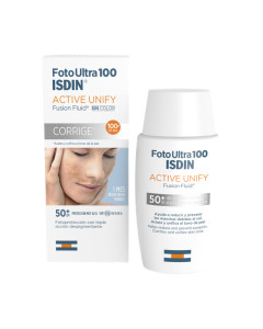 ISDIN Foto Ultra 100 Active Unify Fusion Fluid SPF50+ 50 ml - pomaže smanjiti vidljivost te spriječiti pojavljivanje pigmentacijskih mrlja uzrokovanih suncem.