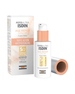 ISDIN Fotoultra Age Repair COLOR SPF 50+ 50 ml -  lagana obojena krema na bazi vode koja djeluje protiv starenja kože, intenzivno hidratizira i ujednačava ten kože, pruža zaštitu od sunca.