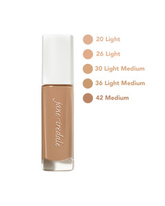 jane iredale Skintuition SPF30 Radiance-Boosting Liquid Foundation - tekući hidratantni puder s mineralnom zaštitom širokog spektra SPF30, različite nijanse.