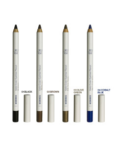 KORRES Solid Color Olovka - četiri nijanse, precizna kremasta olovka za oči u jednom potezu, dugotrajna, obogaćena vulkanskim mineralima i njegujućim sastojcima koji pružaju mekoću i udobnost tijekom cijelog dana.