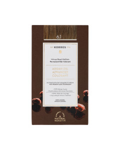 KORRES ARGAN OIL boja za kosu 6.1 - Trajna boja Argan Oil Advanced sadrži arganovo ulje i prirodni keratin koji djeluju na dublje slojeve kose vraćajući hidrataciju.