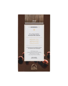 KORRES ARGAN OIL boja za kosu 7.17 -  Trajna boja Argan Oil Advanced sadrži arganovo ulje i prirodni keratin koji djeluju na dublje slojeve kose vraćajući hidrataciju.