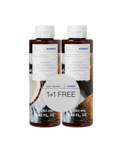 KORRES COCONUT WATER gel za tuširanje 1+1 GRATIS - kombinira ekstrakt aloe, proteine pšenice i ekstrakt bijelog sljeza kako bi pomogao održati prirodnu razinu vlage u koži.