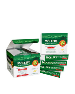 MÖLLER’S FORTE Omega-3 5 x 30 kapsula - sadrže visokokvalitetno ulje jetre bakalara i koncentrirano riblje ulje, bogato Omega-3 masnim kiselinama (DHA i EPA), vitaminom D i vitaminom E.
