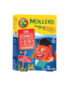 MÖLLER’S Omega 3 ribice s okusom jagode i limete 36 gumenih bombona