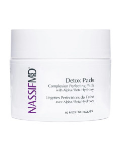NassifMD Dermaceuticals Detox jastučići - Original 60 kom - nježno uklonite šminku i nečistoće s ovim mekanim AHA/BHA piling-padsima koji također s vremenom poboljšavaju teksturu kože i posvjetljuju ten.
