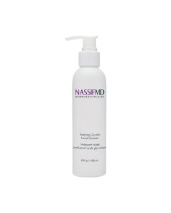 NassifMD Dermaceuticals Purifying Glycolic Facial čistač 180 ml neisušujući čistač za lice s AHA kiselinama koji dubinski čisti kožu uklanjajući šminku, nečistoće i višak sebuma.