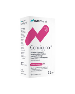 Nutripharm CANDIGYNOL® 10 komada - medicinski proizvod za pomoć pri liječenju i prevenciji vaginalnih infekcija uzrokovanih bakterijama ili gljivicama.