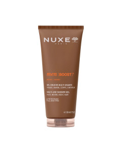 NUXE Men [Boost]3 gel za tuširanje 200 ml - 4‑u‑1 gel za tuširanje, pravi saveznik svakog dana, nježno čisti lice, bradu, tijelo i kosu, formuliran bez sulfata⁽¹⁾ i s biljnom bazom za čišćenje.