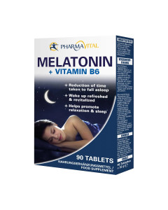 PharmaVital Melatonin plus Vitamin B6 90 tableta - melatonin doprinosi da brže zaspete, a vitamin B6 smanjenju umora i normalnom stvaranju energije.