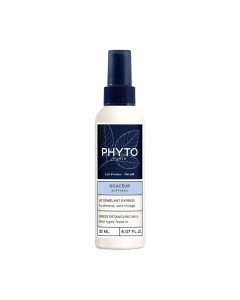 Phyto SOFTNESS mlijeko za raščešljavanje za svakodnevnu uporabu 150 ml - leave-in mlijeko za kosu olakšava raščešljavanje mokre i suhe kose cijele obitelji. Plavo bijela bočica na bijeloj pozadini.