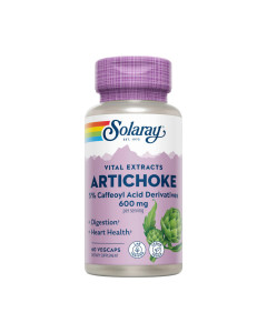 Solaray Artichoke Extract 60 kapsula - ekstrakt lista artičoke ima zajamčenu snagu od 50 mg (5%) kafeoilne kiseline i derivata u 600 mg ekstrakta lista artičoke.