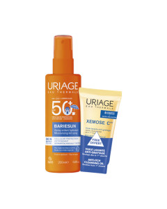 Uriage Bebe Bariesun dječje mlijeko sprej SPF50+ 200 ml + Gratis Xemose C8+ ulje 50 ml - koža je savršeno zaštićena od sunca i svakodnevno mekana, čak i kod najosjetljivije kože.