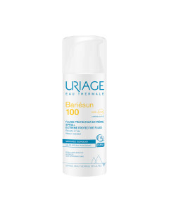 Uriage Bariesun 100 Extreme fluid SPF50+ 50 ml - pomaže spriječiti oštećenja stanica i fotostarenje uzrokovano UVA, UVB zrakama i plavom svjetlošću. Vodootporno.