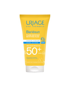 Uriage BARIESUN MAT SPF50+ FLUID 50 ml - posebno razvijen za mješovitu do masnu kožu, ovaj matirajući fluid pruža vrlo visoku zaštitu od sunca od UVA i UVB zraka.