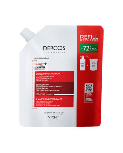 Vichy DERCOS ENERGY+ Stimulirajući šampon protiv opadanja kose 400 ml Eco Refill - namijenjen za sve tipove kose te obogaćen referentnom molekulom Aminexil za pomoć u borbi protiv ispadanja kose.