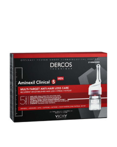 Vichy DERCOS AMINEXIL CLINICAL 5 Ampule protiv opadanja kose za muškarce x 21 - njega protiv gubitka kose za pomoć u borbi protiv ponavljajućeg ili ustaljenog gubitka kose.